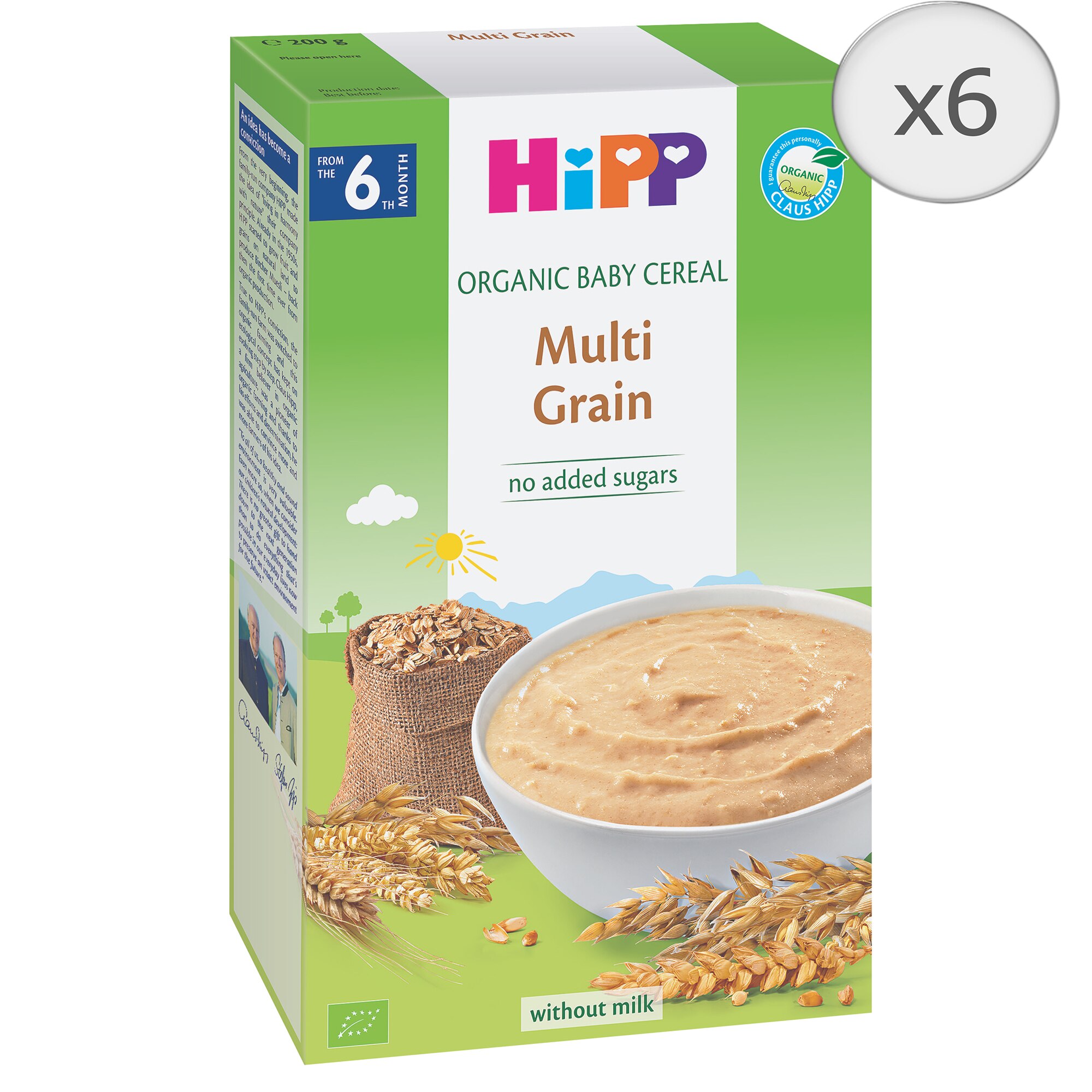 Pachet 6 x Cereale HIPP Multicereale, 200 g, de la 6 luni