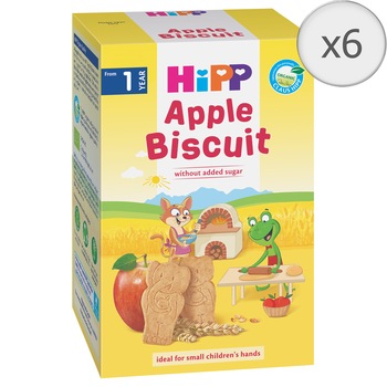 Pachet 6 x Biscuiti HIPP cu mar, 150g, de la 1 an Pachet 6 x Biscuiti HIPP cu mar, 150g, de la 1 an