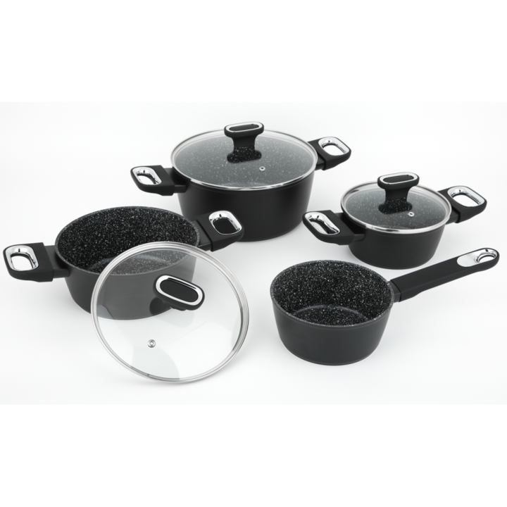 Set oale Marburg Plus, aluminiu, negru, antiaderente