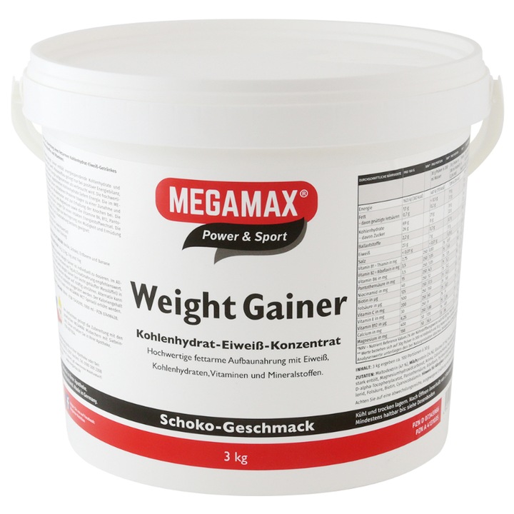 Proteina pentru crestere in greutate, Megamax, Aroma ciocolata, 3 kg