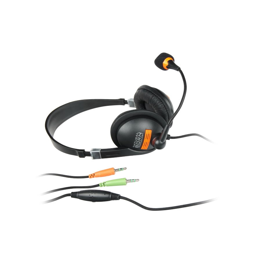 Casti cu microfon Natec NSL-0294, Cu fir, Negru