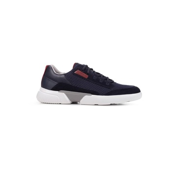 Pantofi sport barbati, Geox, U Smoother Navy, Piele naturala, Albastru, 44 EU Pantofi sport barbati, Geox, U Smoother Navy, Piele naturala, Albastru, 44 EU