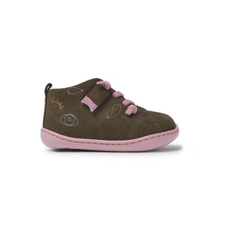 Pantofi Baieti, Camper, Twins, Piele naturala, Maro deschis, 21 EU Pantofi Baieti, Camper, Twins, Piele naturala, Maro deschis, 21 EU