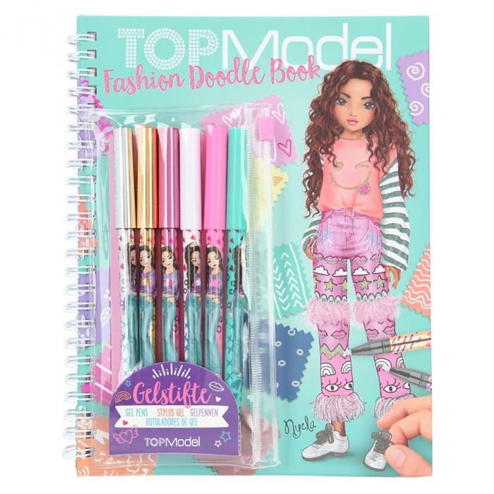 Set 6 Pixuri cu Gel Topmodel Fashion Doodle Design