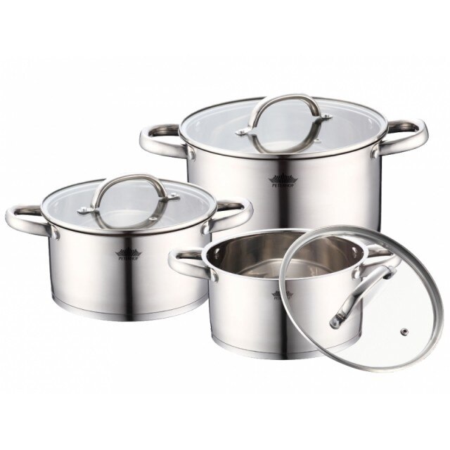Set oale 6 piese Peterhof PH-15267, material inox, capac, inductie