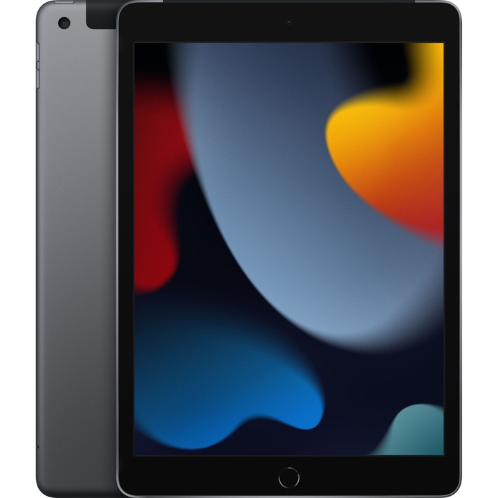 Apple iPad 9 Tablet (2021), 10,2", retina kijelző, A13 Bionic chip, 64GB memória, iPad OS 15, Wi-Fi + Cellular, asztroszürke