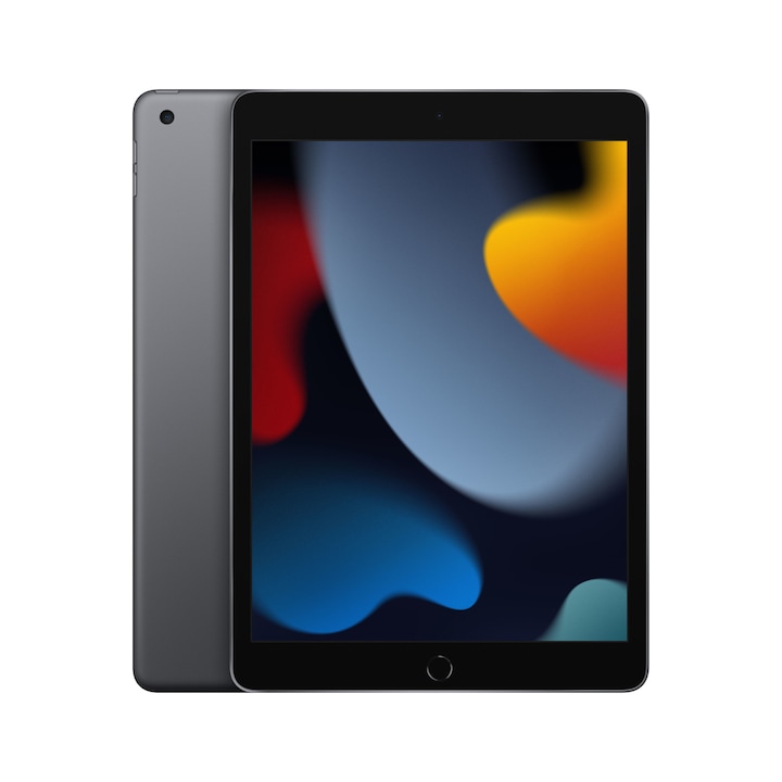 Apple iPad 9 Tablet (2021), 10,2", retina kijelző, A13 Bionic chip, 64GB memória, iPad OS 15, Wi-Fi, asztroszürke