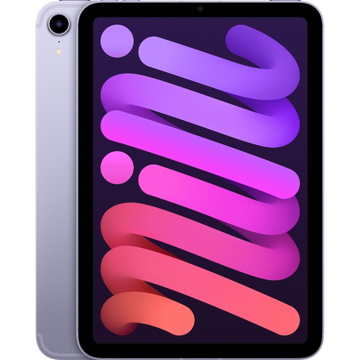 Apple iPad mini 6 Tablet (2021), Liquid retina kijelző, A15 Bionic chip, 64GB memória, iPad OS 15, Wi-Fi + Cellular, lila