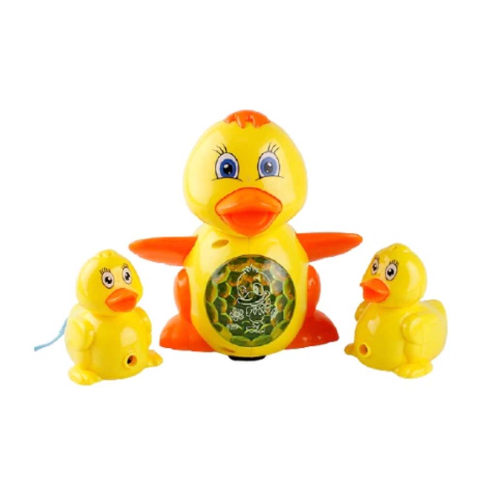 Jucarie interactiva, ratusca cu doi boboci, muzica si lumini, RT17 RCO®