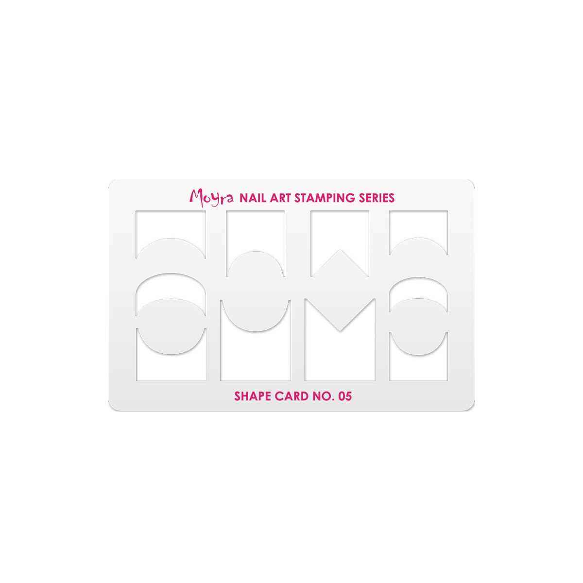 Card forme pentru unghii Moyra No.05 Alb