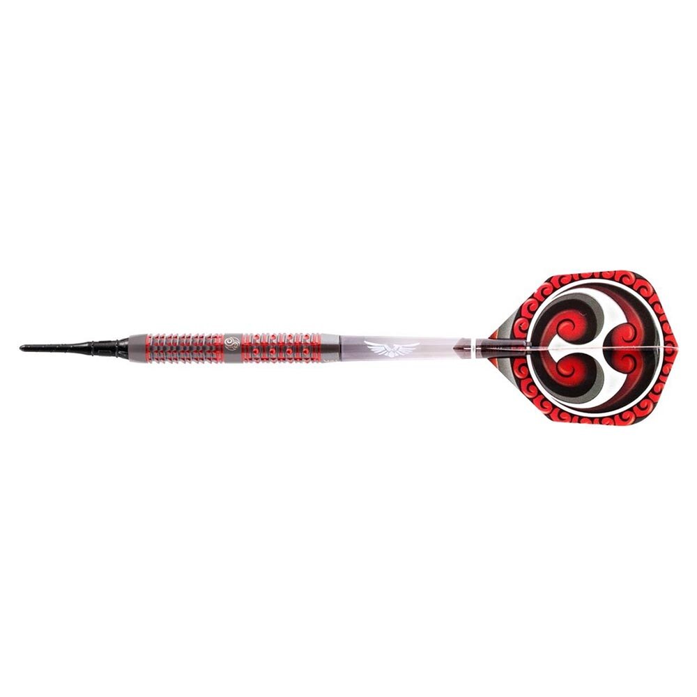 Set 3 sageti darts Shot Ronin Yu 2, Plastic/Titan, 20 g, Rosu