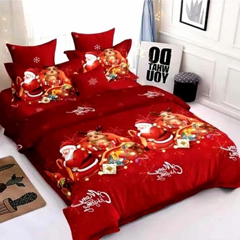 Lenjerie de pat dublu, bumbac satinat PUCIOASA, 4 piese, 2 persoane, Craciun30 Lenjerie de pat dublu, bumbac satinat PUCIOASA, 4 piese, 2 persoane, Craciun30