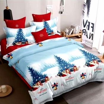 Lenjerie de pat dublu, bumbac satinat PUCIOASA, 4 piese, 2 persoane, Craciun29 Lenjerie de pat dublu, bumbac satinat PUCIOASA, 4 piese, 2 persoane, Craciun29