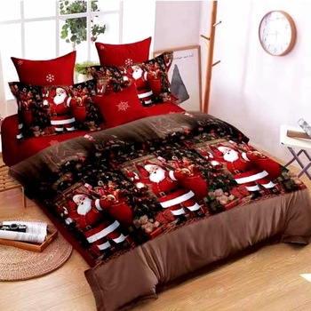 Lenjerie de pat dublu, bumbac satinat PUCIOASA, 4 piese, 2 persoane, Craciun36 Lenjerie de pat dublu, bumbac satinat PUCIOASA, 4 piese, 2 persoane, Craciun36
