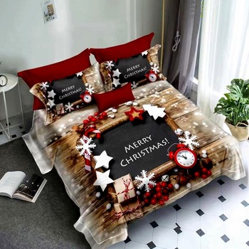 Lenjerie de pat dublu, Finet 3D PUCIOASA, 6 piese, 2 persoane, Craciun60 Lenjerie de pat dublu, Finet 3D PUCIOASA, 6 piese, 2 persoane, Craciun60