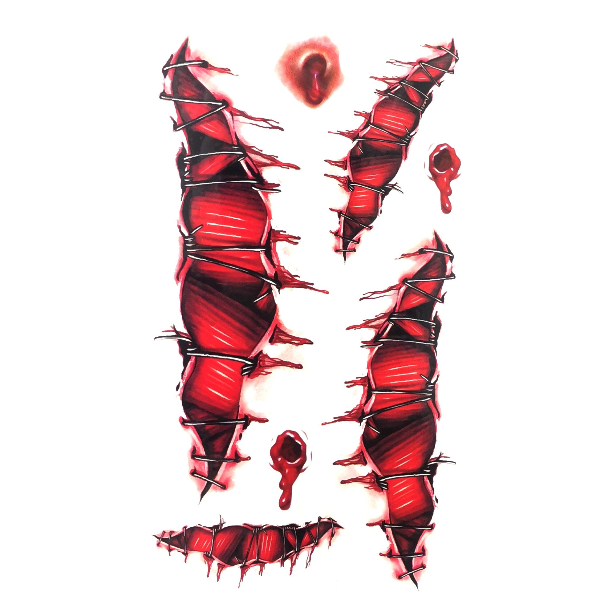 Tatuaj temporar Plagi pentru Halloween Party 21 x 10 cm, Nevermore® KR173