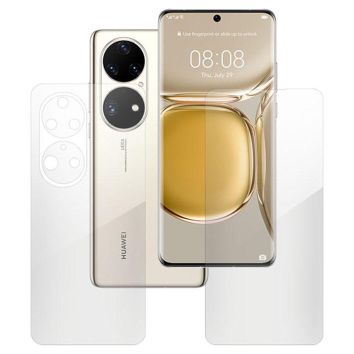 Комплект от 2 протектора SILKASE за Huawei P50 Pro, защита на телефона, възобновяем силикон