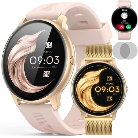 Ceas SmartWatch și Bratara Fitness 2in1 WiX™, Carcasa UltraSlim, Apelare Bluetooth