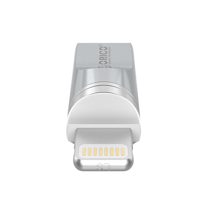 Orico ML01-SV-BP adapter, miniadapter mikro USB-ről világításra, mágneses, ezüst