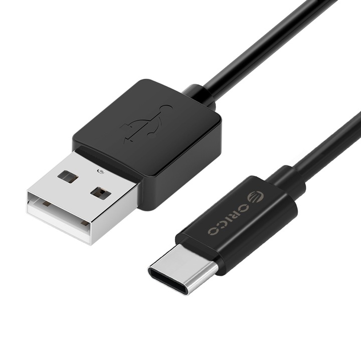 Orico BTC-10-BK kábel, USB2.0-C típusú USB, fekete, 1 m