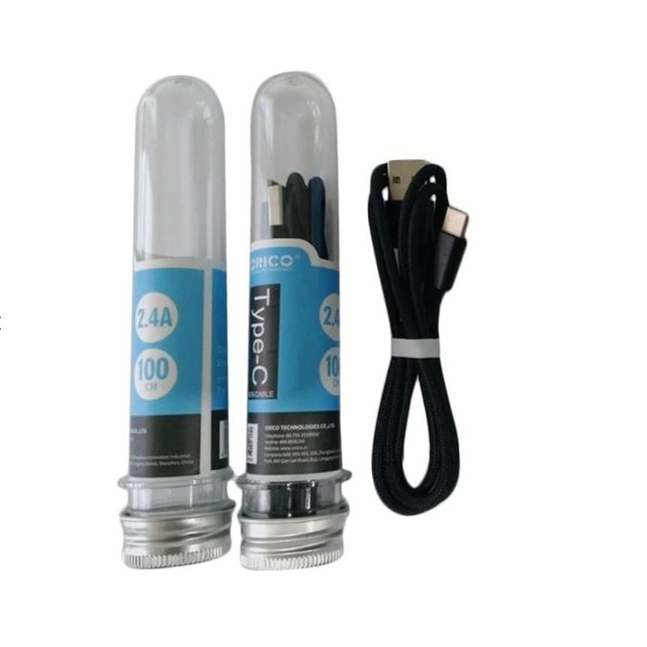 Orico N101-10-BK-PRO kábel, USB2.0 USB Type C, fekete, 1 m, védőfonattal