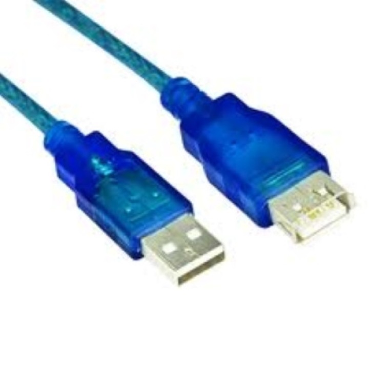 Кабел VCom SS001290, Удължител, USB2.0 Мъжки към USB2.0 Женско, 2.0V, Син, 5m