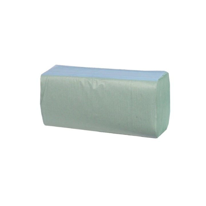 Set servetele pliate in Z 250 bucati/pachet, 1 strat, verzi, 21x25 cm /SPV250 20buc/Bax