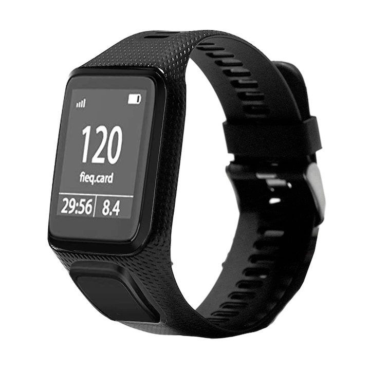 Bratara Fitness Wearfit M4 Color ,Model 2019,Ritm Cardiac,tensiunea arteriala,calorii,monitorizare somn,rezistent apa IP67,Arata Vremea,Negru/Albastru