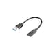 Cablu OTG USB 3.0 A tata la USB-C mama, 10cm, negru