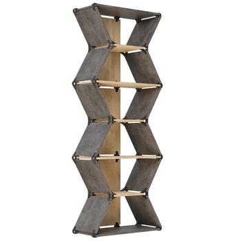 Biblioteca modulara, ntropy gama, 77x196x37, Stejar Nebraska, Beton Chicago, PAL melaminat Biblioteca modulara, ntropy gama, 77x196x37, Stejar Nebraska, Beton Chicago, PAL melaminat