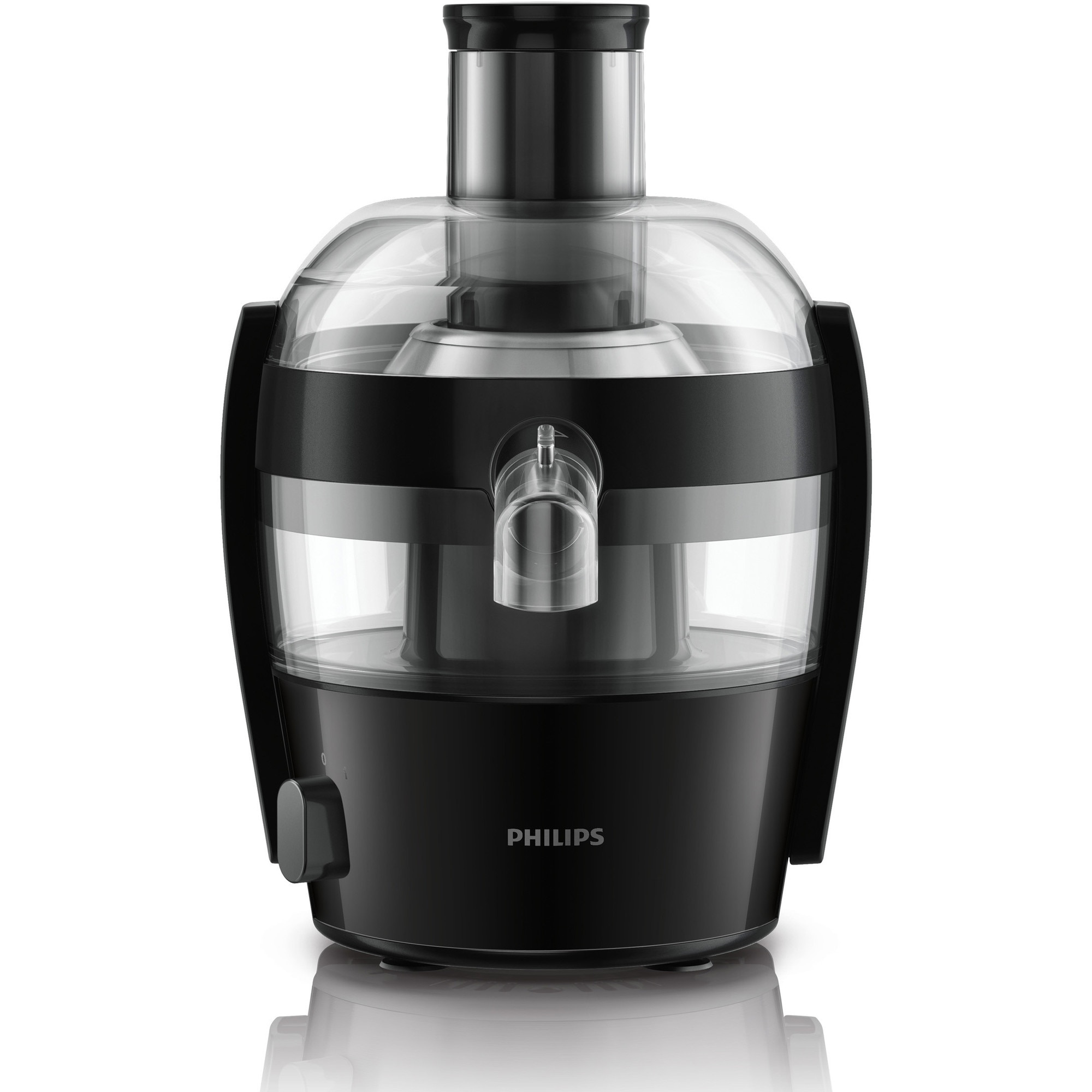 Storcator de fructe Philips Viva Collection HR1832/00, 500W, tehnologie Quick Clean, recipient pulpa 1.5L, site Quick Clean, accesoriu anti-picurare, Negru