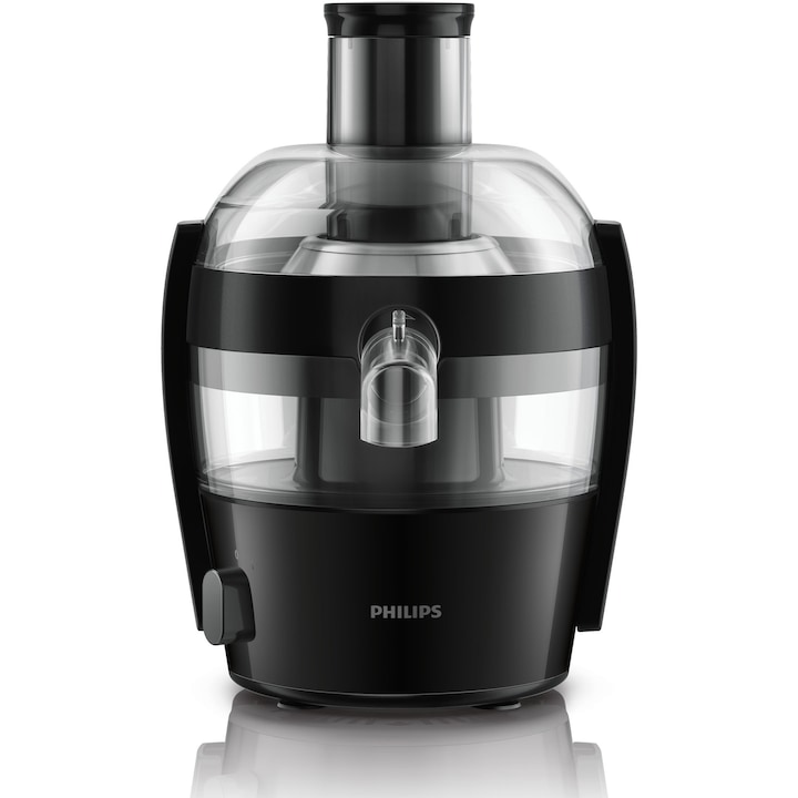Сокоизстисквачка Philips Viva Collection HR1832/00, 500W, Технология Quick Clean, 1.5L, Аксесоар против капене, Черен
