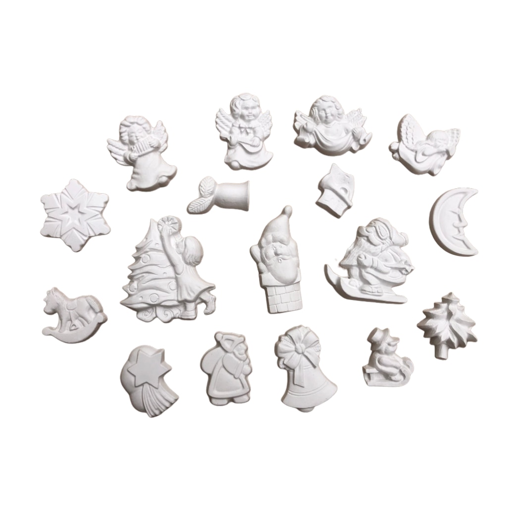 Set figurine, Galindo, De pictat si colorat, Craciun, Ipsos, + 4 ani, 17 buc