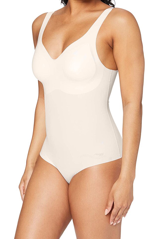 Body dama 'Zero Feel' Sloggi, bej pal, L, lasercut