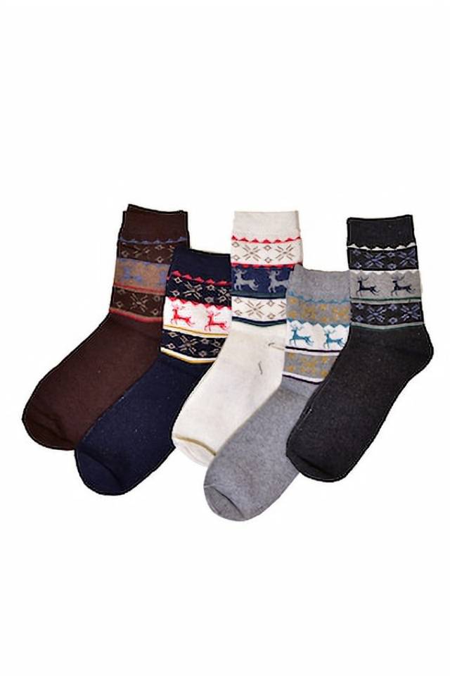 Set 5 sosete barbati, GOGOU, lana, universal, multicolor