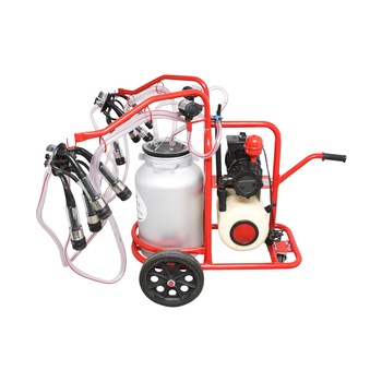 Aparat de muls vaci cu 2 posturi, bidon aluminiu 40L, rezervor vid si pompa uscata Breckner Germany Aparat de muls vaci cu 2 posturi, bidon aluminiu 40L, rezervor vid si pompa uscata Breckner Germany