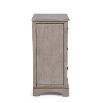 Noptiera cu 3 sertare din lemn gri Margaret 40 cm x 32 cm x 70 h Noptiera cu 3 sertare din lemn gri Margaret 40 cm x 32 cm x 70 h