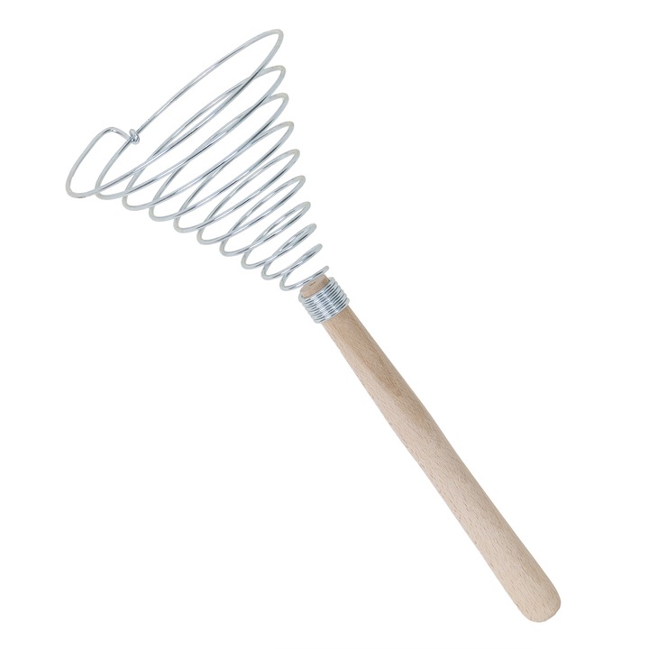 Tel de bucatarie conic spiralat, din metal si lemn / 1011-2