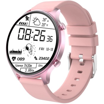 Smartwatch idealStore ActivSport, Ecran HD Curbat, Moduri sport, Monitorizarea sanatatii, Bratara Silicon, Culoare Roz Smartwatch idealStore ActivSport, Ecran HD Curbat, Moduri sport, Monitorizarea sanatatii, Bratara Silicon, Culoare Roz