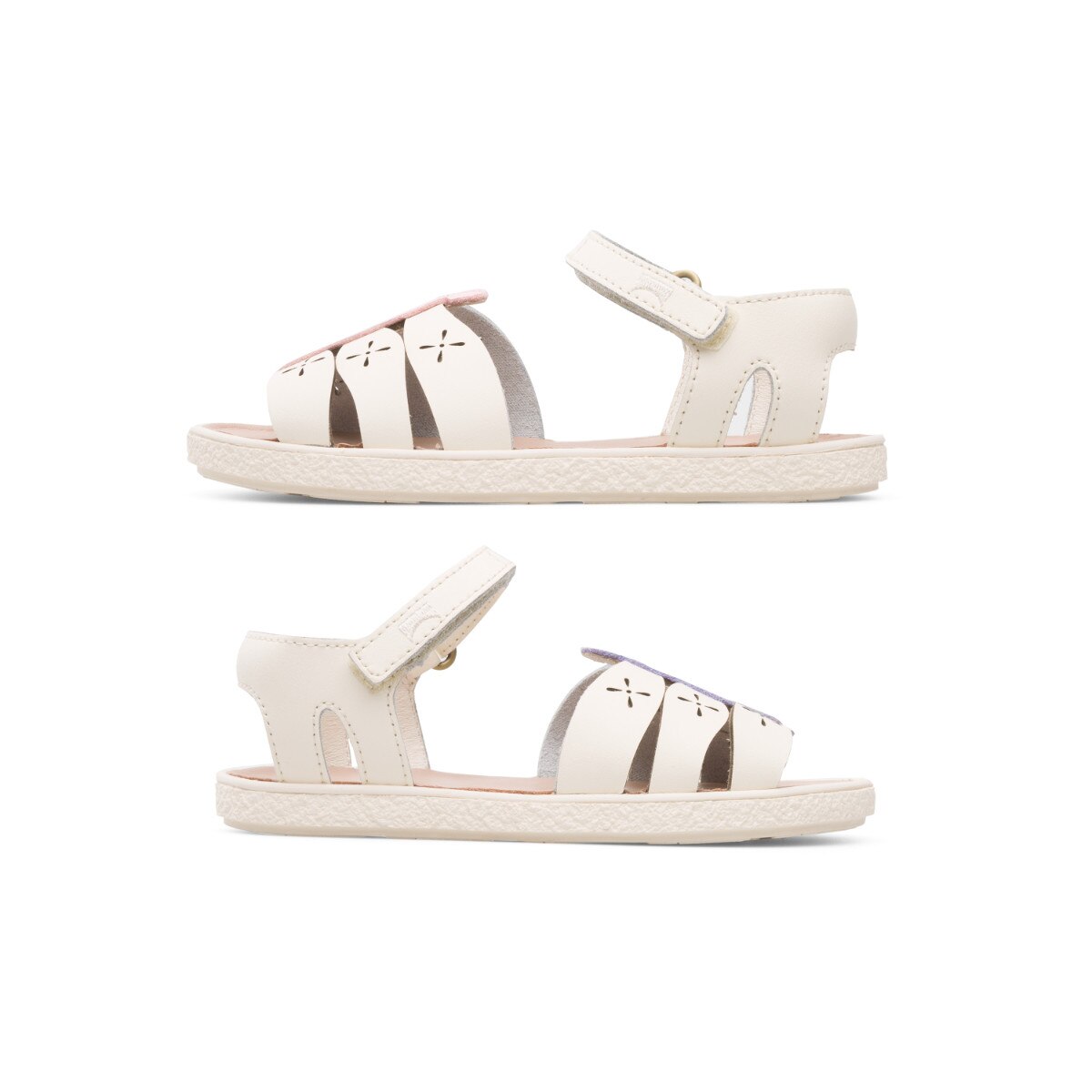 Sandale Fete, Camper, Twins, Piele naturala, Bej, 38 EU