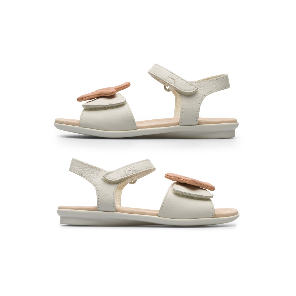 Sandale Fete, Camper, Twins, Piele naturala, Alb