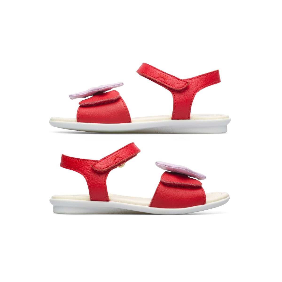 Sandale Fete, Camper, Twins, Piele naturala, Rosu