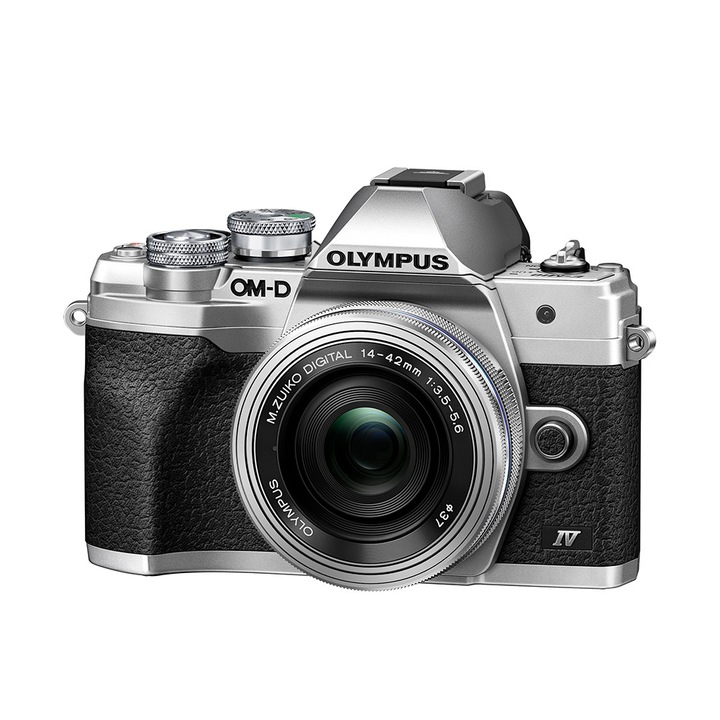 Olympus E-M10 Mark IV 1442EZ KIT digitális fényképezőgép (ezüst/ezüst)