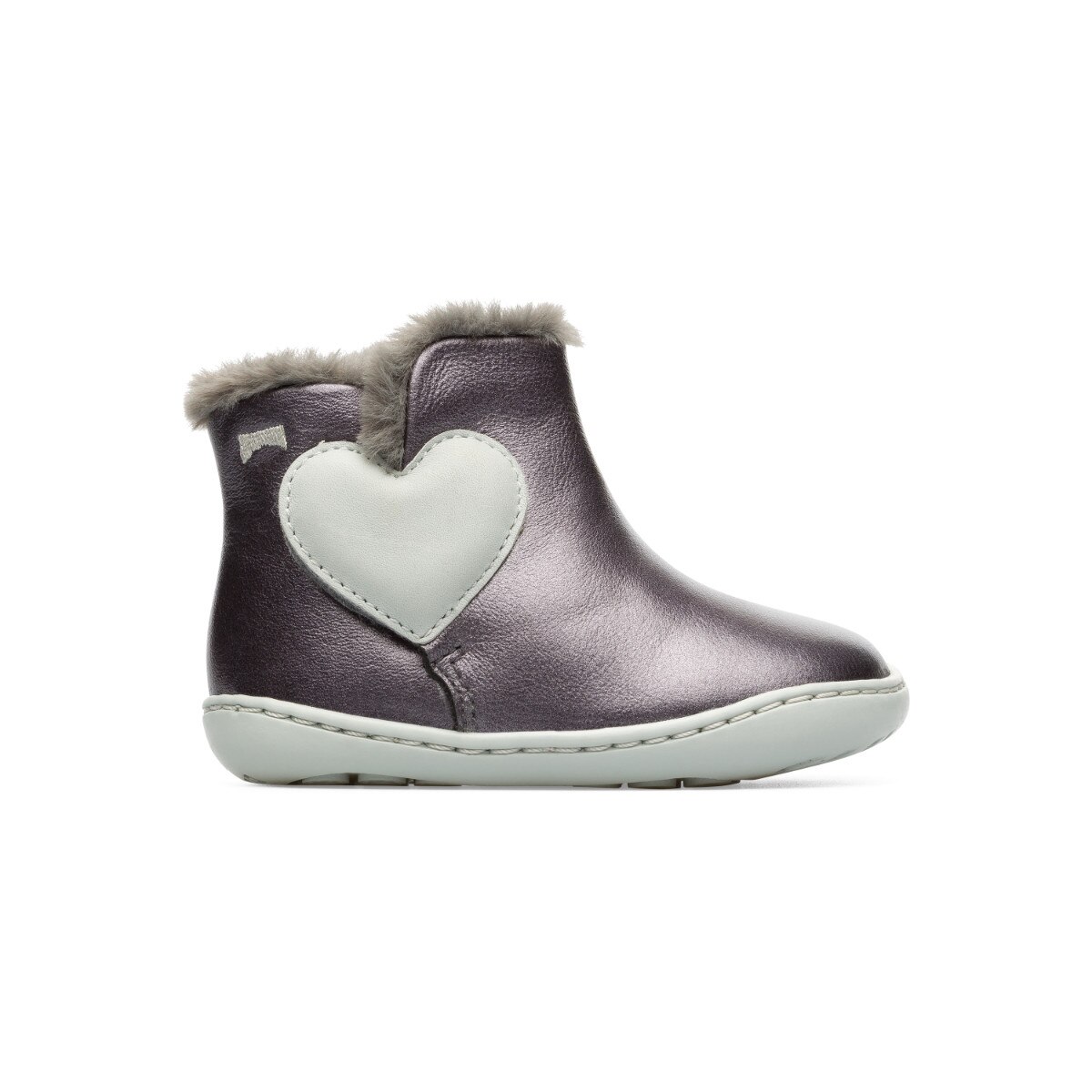 Ghete Fete, Piele naturala, Gri, 22 EU
