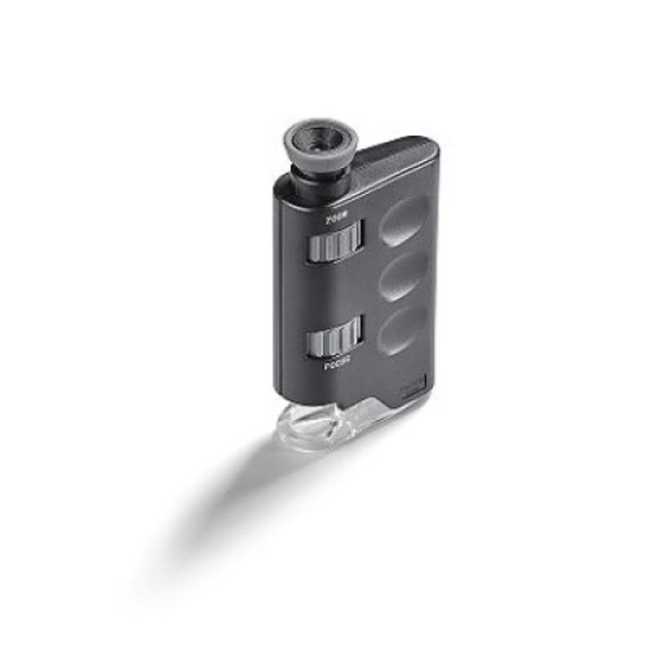 Microscop Möller, Buzunar de marire, 60 x - 100 x, Plastic, Gri