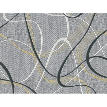 Tapet vinil Slavyanski Oboi, Serpentine 5767-10, model fantezie cu dungi, gri inchis, lavabil, pentru living sau dormitor, rola 0.53 m x 10.05 m Tapet vinil Slavyanski Oboi, Serpentine 5767-10, model fantezie cu dungi, gri inchis, lavabil, pentru living sau dormitor, rola 0.53 m x 10.05 m