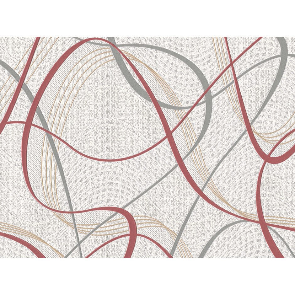 Tapet vinil Slavyanski Oboi, Serpentine 5767-06, model fantezie cu dungi, multicolor, lavabil, pentru living sau dormitor, rola 0.53 m x 10.05 m