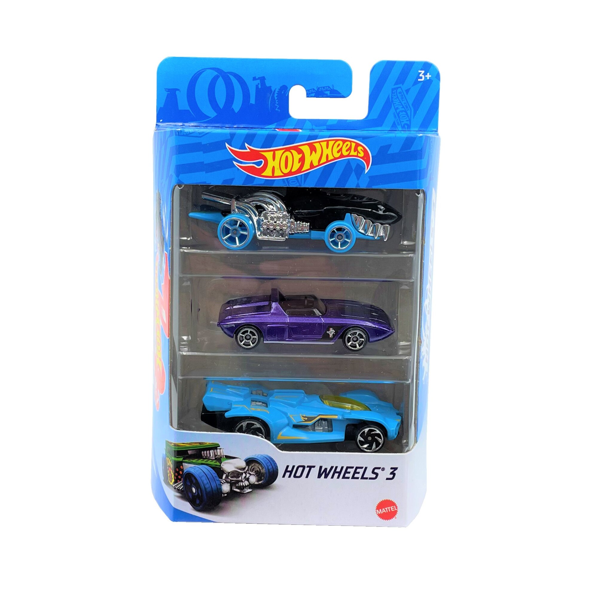 Set 3 masinute metalice Hot Wheels,1:64, multicolor