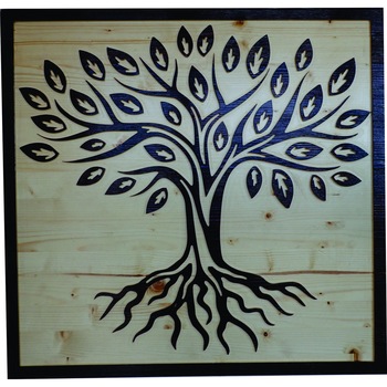 Copacul Vietii, Decoratiune de perete din lemn 59cm x 57 cm Copacul Vietii, Decoratiune de perete din lemn 59cm x 57 cm