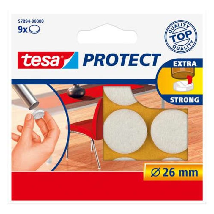 Tesa Protect karcolásgátló filckorong, fehér 26mm